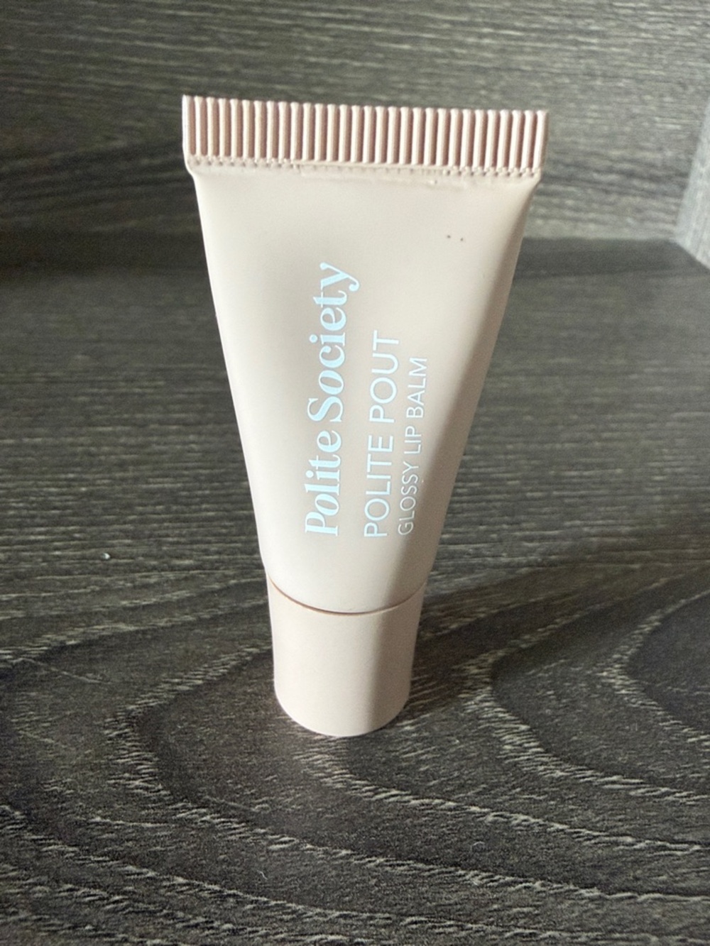 ❤️$9 NWT Polite Society Polite Pout Glossy Lip Balm Hot Buttered Rum 5g